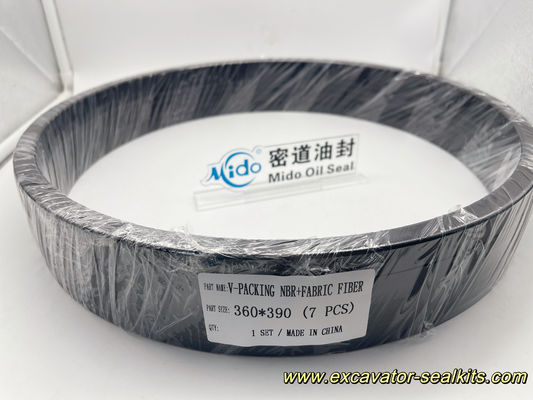 Bộ phớt V-Packing NBR+FABRIC FIBER cho Máy xúc