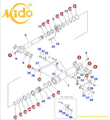707-99-69550 7079969550 Komatsu PC700LC-8E0 PC800-8E0 Bộ phớt xi lanh thủy lực gầu chất lượng cao