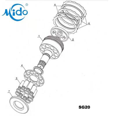 VOE14512788 14512788 Bộ dụng cụ sửa chữa và phốt động cơ xoay TOSHIBA SG20 hoàn chỉnh cho máy xúc EC360.